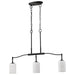 Pendant Nuvo 60-8218 Liam - 3 Light Island Pendant - Matte Black - White Opal Glass Nuvo