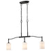Pendant Nuvo 60-8218 Liam - 3 Light Island Pendant - Matte Black - White Opal Glass Nuvo