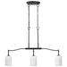 Pendant Nuvo 60-8218 Liam - 3 Light Island Pendant - Matte Black - White Opal Glass Nuvo