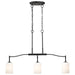 Pendant Nuvo 60-8218 Liam - 3 Light Island Pendant - Matte Black - White Opal Glass Nuvo
