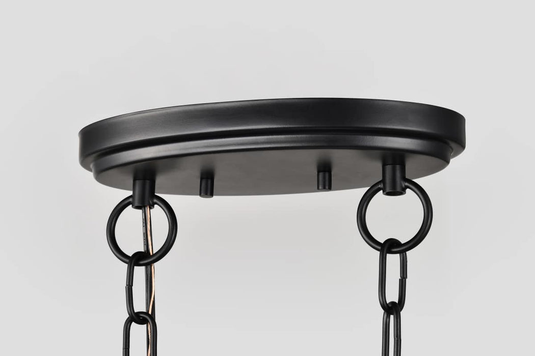 Pendant Nuvo 60-8218 Liam - 3 Light Island Pendant - Matte Black - White Opal Glass Nuvo