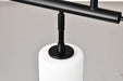Pendant Nuvo 60-8218 Liam - 3 Light Island Pendant - Matte Black - White Opal Glass Nuvo