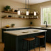 Pendant Nuvo 60-8218 Liam - 3 Light Island Pendant - Matte Black - White Opal Glass Nuvo