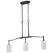 Pendant Nuvo 60-8218 Liam - 3 Light Island Pendant - Matte Black - White Opal Glass Nuvo