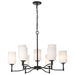 Chandelier Nuvo 60-8219 Liam - 9 Light Chandelier - Matte Black - White Opal Glass Nuvo