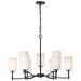 Chandelier Nuvo 60-8219 Liam - 9 Light Chandelier - Matte Black - White Opal Glass Nuvo