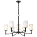 Chandelier Nuvo 60-8219 Liam - 9 Light Chandelier - Matte Black - White Opal Glass Nuvo