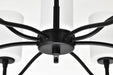 Chandelier Nuvo 60-8219 Liam - 9 Light Chandelier - Matte Black - White Opal Glass Nuvo