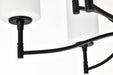 Chandelier Nuvo 60-8219 Liam - 9 Light Chandelier - Matte Black - White Opal Glass Nuvo