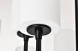 Chandelier Nuvo 60-8219 Liam - 9 Light Chandelier - Matte Black - White Opal Glass Nuvo