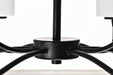 Chandelier Nuvo 60-8219 Liam - 9 Light Chandelier - Matte Black - White Opal Glass Nuvo