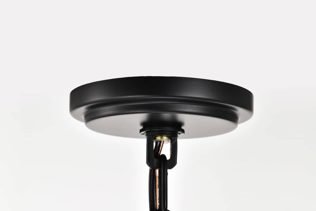 Chandelier Nuvo 60-8219 Liam - 9 Light Chandelier - Matte Black - White Opal Glass Nuvo