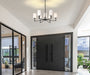 Chandelier Nuvo 60-8219 Liam - 9 Light Chandelier - Matte Black - White Opal Glass Nuvo