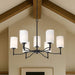 Chandelier Nuvo 60-8219 Liam - 9 Light Chandelier - Matte Black - White Opal Glass Nuvo