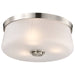 Flush Mount Nuvo 60-8220 Lune - 3 Light Flush Mount - Brushed Nickel Finish - Etched White Glass Nuvo