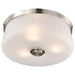 Flush Mount Nuvo 60-8220 Lune - 3 Light Flush Mount - Brushed Nickel Finish - Etched White Glass Nuvo