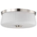 Flush Mount Nuvo 60-8220 Lune - 3 Light Flush Mount - Brushed Nickel Finish - Etched White Glass Nuvo