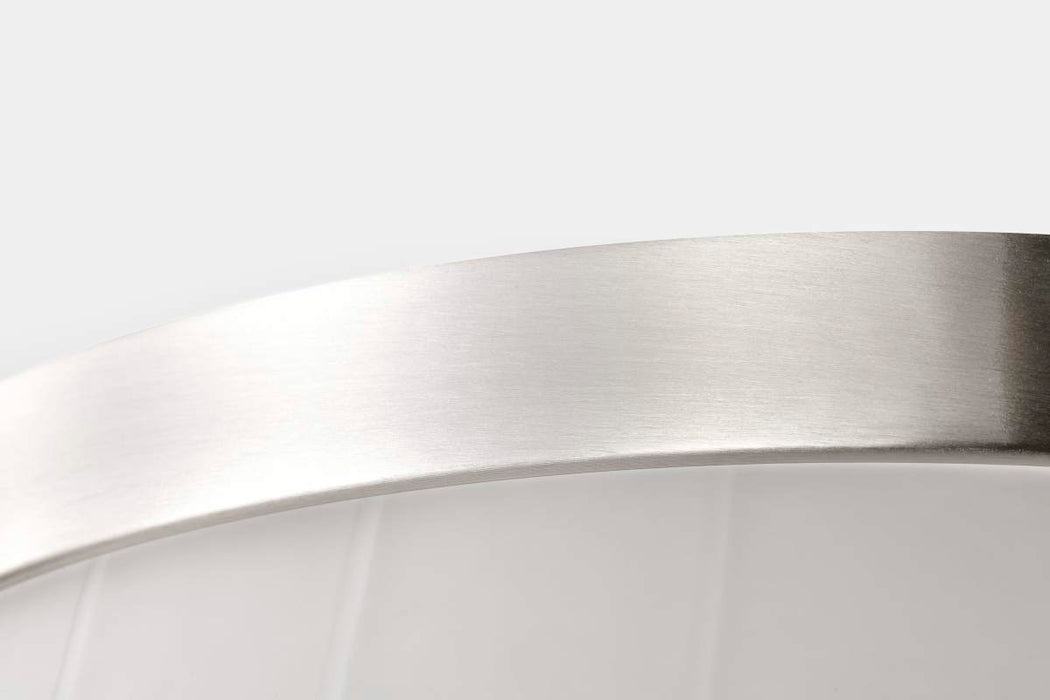 Flush Mount Nuvo 60-8220 Lune - 3 Light Flush Mount - Brushed Nickel Finish - Etched White Glass Nuvo