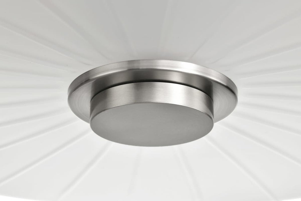 Flush Mount Nuvo 60-8220 Lune - 3 Light Flush Mount - Brushed Nickel Finish - Etched White Glass Nuvo