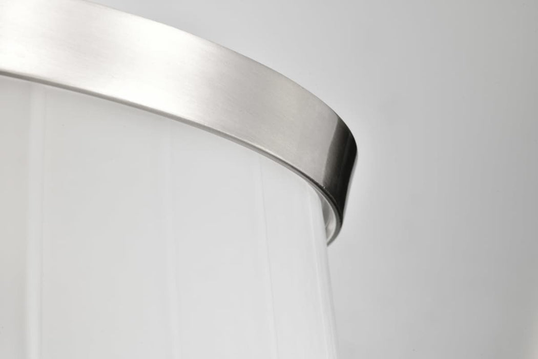Flush Mount Nuvo 60-8220 Lune - 3 Light Flush Mount - Brushed Nickel Finish - Etched White Glass Nuvo