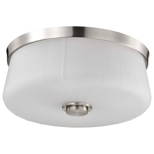 Flush Mount Nuvo 60-8220 Lune - 3 Light Flush Mount - Brushed Nickel Finish - Etched White Glass Nuvo