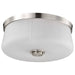 Flush Mount Nuvo 60-8220 Lune - 3 Light Flush Mount - Brushed Nickel Finish - Etched White Glass Nuvo