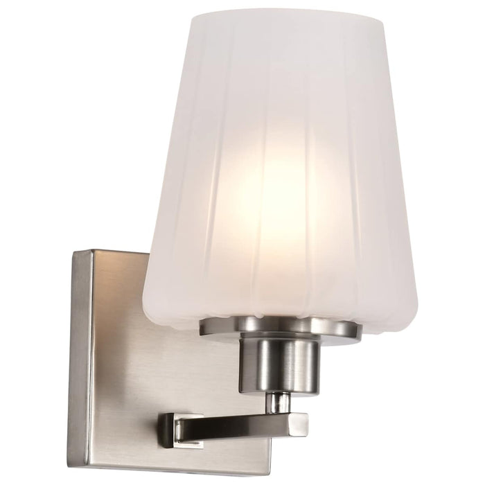 Vanity Nuvo 60-8221 Lune - 1 Light Vanity - Brushed Nickel Finish - Etched White Glass Nuvo