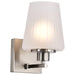 Vanity Nuvo 60-8221 Lune - 1 Light Vanity - Brushed Nickel Finish - Etched White Glass Nuvo