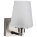 Vanity Nuvo 60-8221 Lune - 1 Light Vanity - Brushed Nickel Finish - Etched White Glass Nuvo
