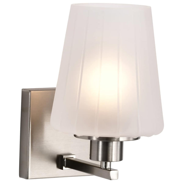 Vanity Nuvo 60-8221 Lune - 1 Light Vanity - Brushed Nickel Finish - Etched White Glass Nuvo