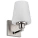 Vanity Nuvo 60-8221 Lune - 1 Light Vanity - Brushed Nickel Finish - Etched White Glass Nuvo