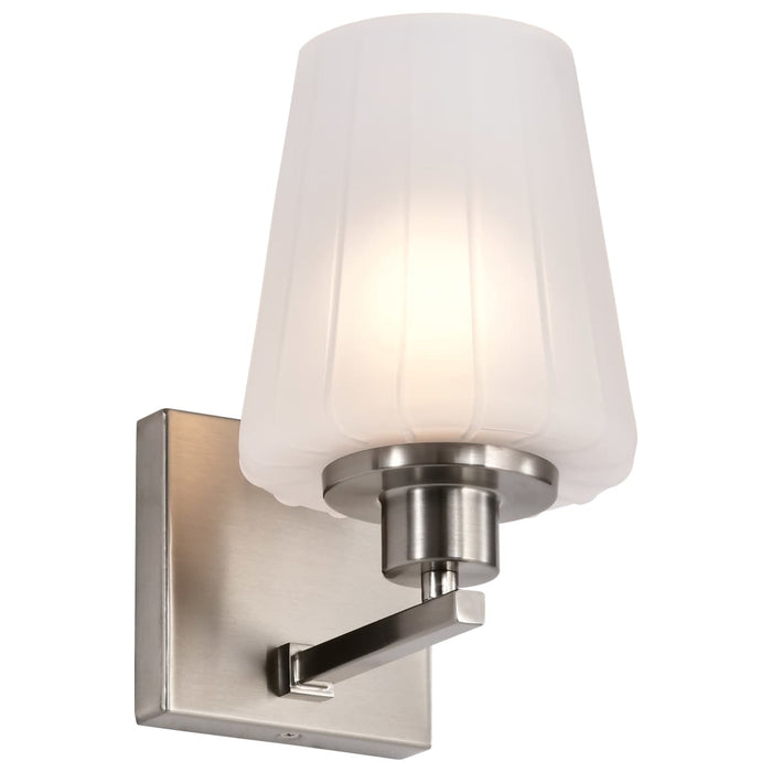 Vanity Nuvo 60-8221 Lune - 1 Light Vanity - Brushed Nickel Finish - Etched White Glass Nuvo