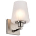 Vanity Nuvo 60-8221 Lune - 1 Light Vanity - Brushed Nickel Finish - Etched White Glass Nuvo
