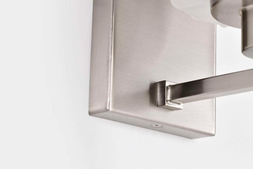 Vanity Nuvo 60-8221 Lune - 1 Light Vanity - Brushed Nickel Finish - Etched White Glass Nuvo