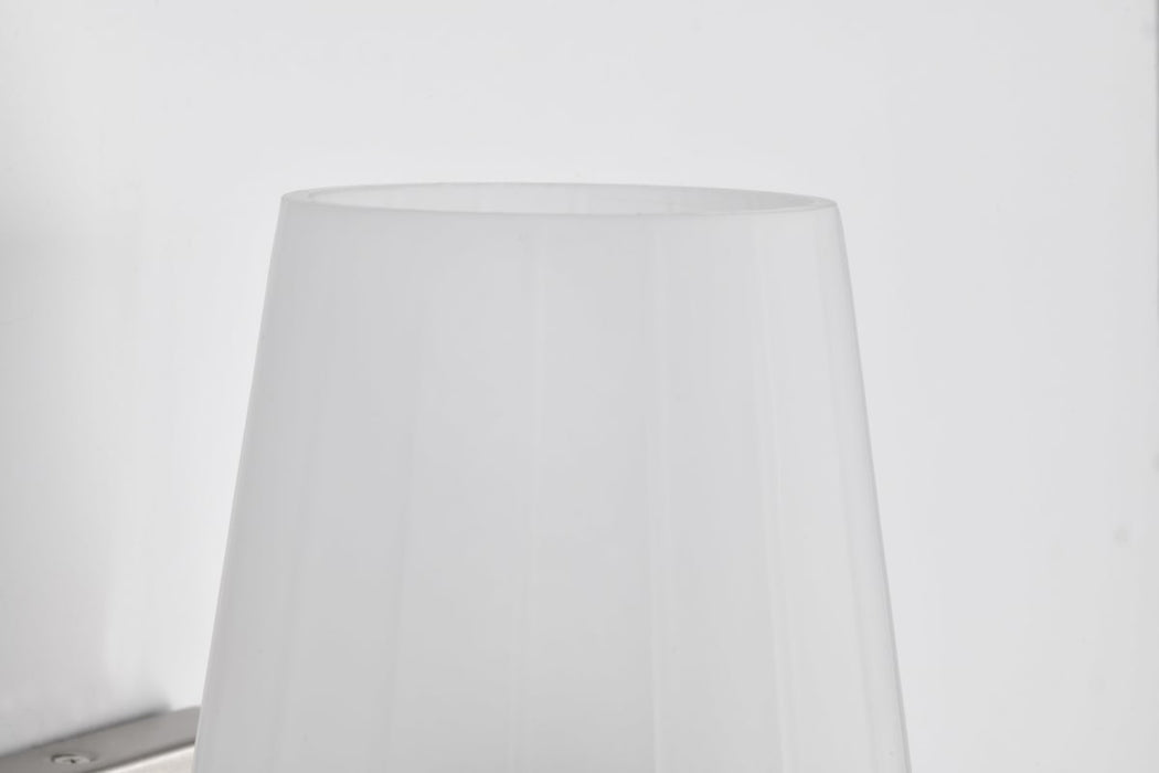Vanity Nuvo 60-8221 Lune - 1 Light Vanity - Brushed Nickel Finish - Etched White Glass Nuvo