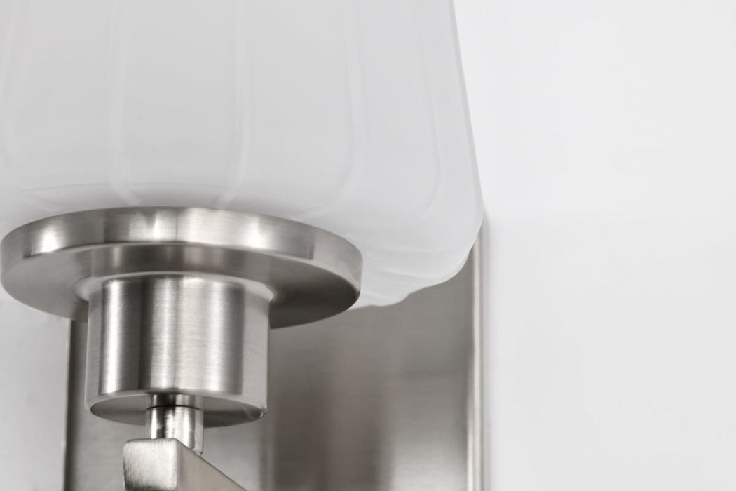 Vanity Nuvo 60-8221 Lune - 1 Light Vanity - Brushed Nickel Finish - Etched White Glass Nuvo
