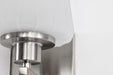Vanity Nuvo 60-8221 Lune - 1 Light Vanity - Brushed Nickel Finish - Etched White Glass Nuvo