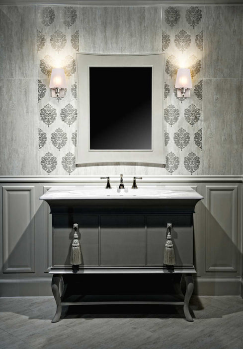 Vanity Nuvo 60-8221 Lune - 1 Light Vanity - Brushed Nickel Finish - Etched White Glass Nuvo