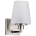 Vanity Nuvo 60-8221 Lune - 1 Light Vanity - Brushed Nickel Finish - Etched White Glass Nuvo