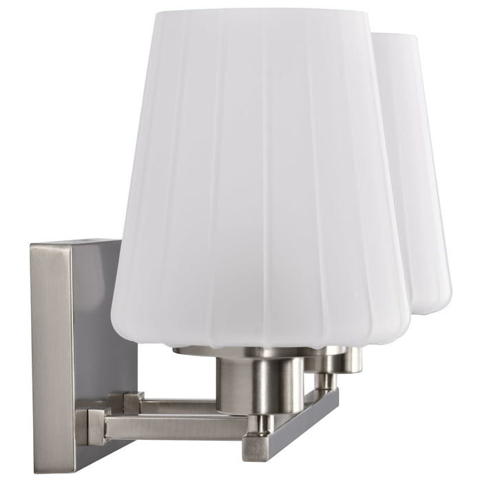Vanity Nuvo 60-8222 Lune - 2 Light Vanity - Brushed Nickel Finish - Etched White Glass Nuvo