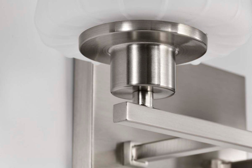 Vanity Nuvo 60-8222 Lune - 2 Light Vanity - Brushed Nickel Finish - Etched White Glass Nuvo