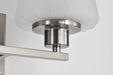 Vanity Nuvo 60-8222 Lune - 2 Light Vanity - Brushed Nickel Finish - Etched White Glass Nuvo