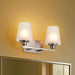 Vanity Nuvo 60-8222 Lune - 2 Light Vanity - Brushed Nickel Finish - Etched White Glass Nuvo