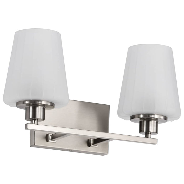 Vanity Nuvo 60-8222 Lune - 2 Light Vanity - Brushed Nickel Finish - Etched White Glass Nuvo
