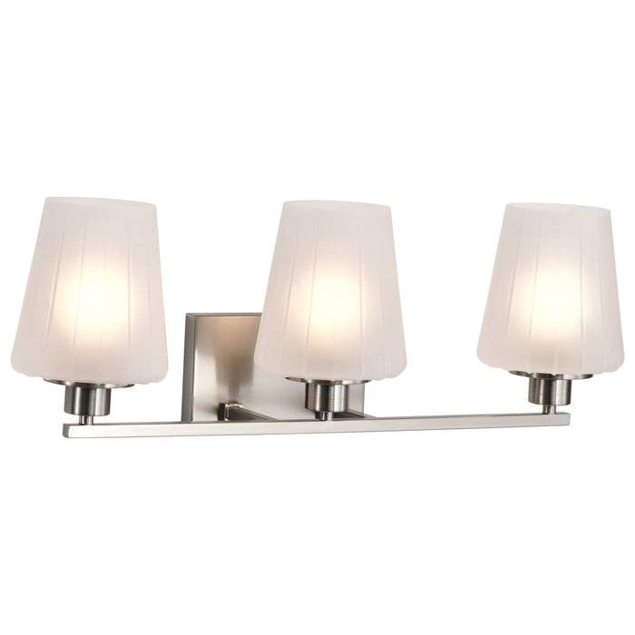 Vanity Nuvo 60-8223 Lune - 3 Light Vanity - Brushed Nickel Finish - Etched White Glass Nuvo