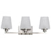 Vanity Nuvo 60-8223 Lune - 3 Light Vanity - Brushed Nickel Finish - Etched White Glass Nuvo