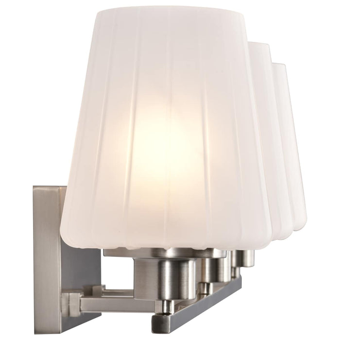 Vanity Nuvo 60-8223 Lune - 3 Light Vanity - Brushed Nickel Finish - Etched White Glass Nuvo