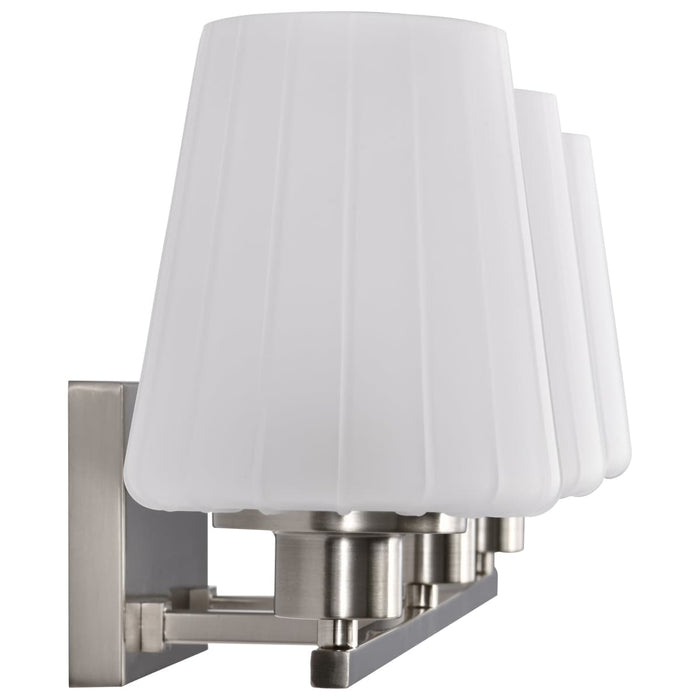 Vanity Nuvo 60-8223 Lune - 3 Light Vanity - Brushed Nickel Finish - Etched White Glass Nuvo