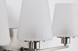 Vanity Nuvo 60-8223 Lune - 3 Light Vanity - Brushed Nickel Finish - Etched White Glass Nuvo