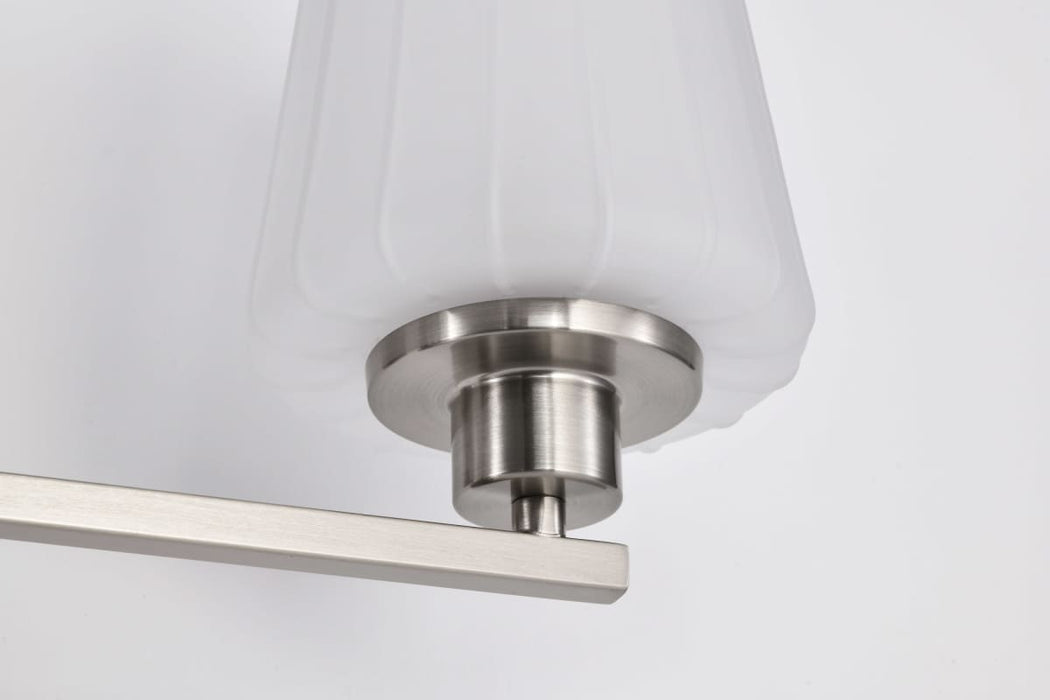 Vanity Nuvo 60-8223 Lune - 3 Light Vanity - Brushed Nickel Finish - Etched White Glass Nuvo